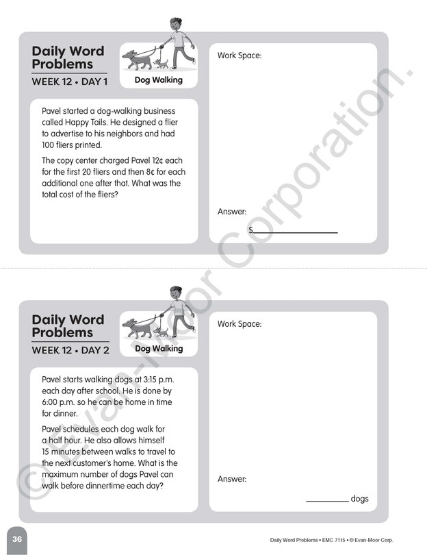 Sample content 2_Daily Word Problems Math, Grade 5 Student Workbook