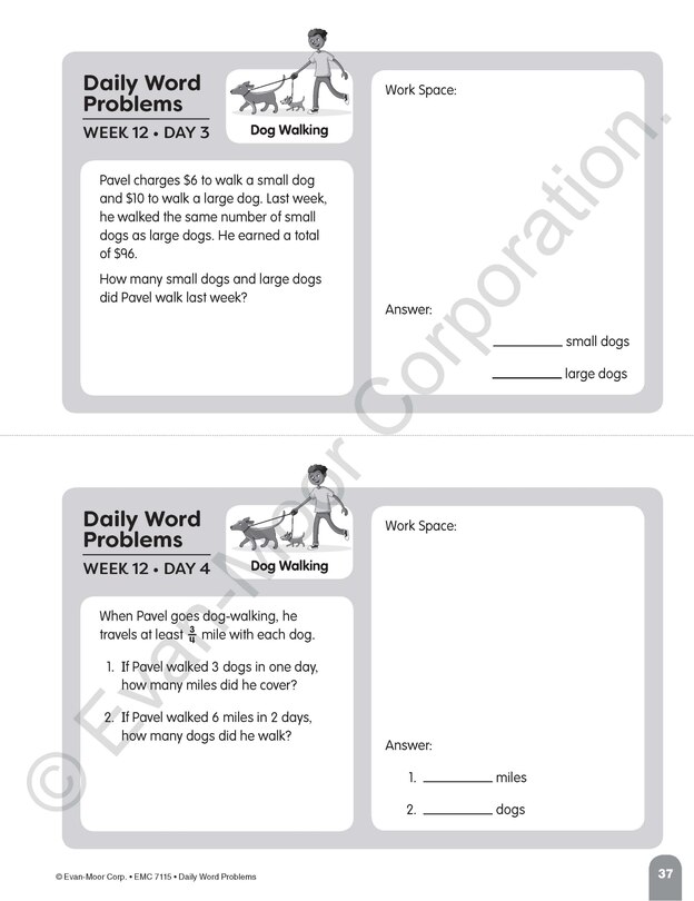 Sample content 3_Daily Word Problems Math, Grade 5 Student Workbook