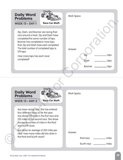 Sample content 5_Daily Word Problems Math, Grade 5 Student Workbook