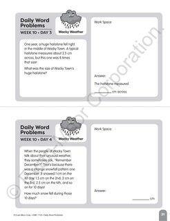 Sample content 2_Daily Word Problems Math, Grade 6 Student Workbook