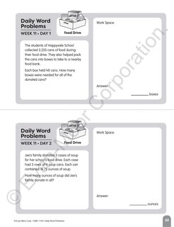 Sample content 4_Daily Word Problems Math, Grade 6 Student Workbook