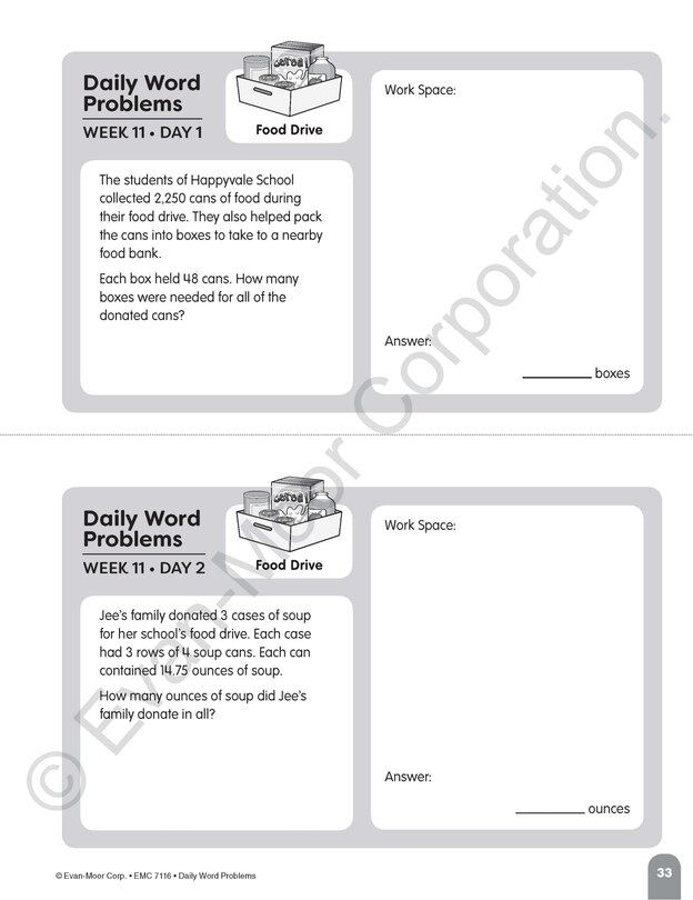 Sample content 4_Daily Word Problems Math, Grade 6 Student Workbook