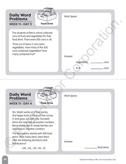 Sample content 5_Daily Word Problems Math, Grade 6 Student Workbook