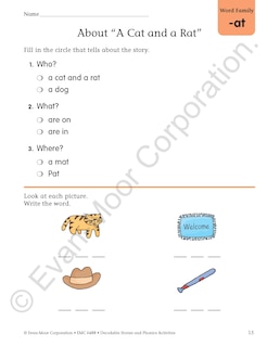Aperçu du contenu 4_Decodable Stories and Phonics Activities, Level A, Grade K - 1 Workbook