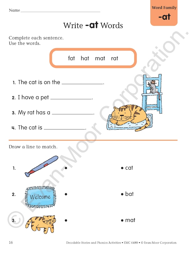 Aperçu du contenu 5_Decodable Stories and Phonics Activities, Level A, Grade K - 1 Workbook