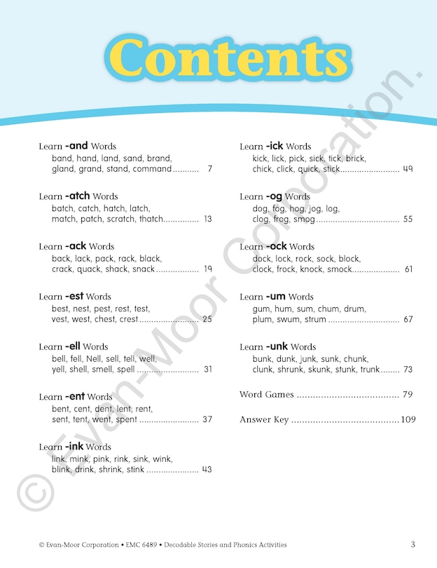 Aperçu du contenu_Decodable Stories and Phonics Activities, Level B, Grade 1 - 2 Workbook