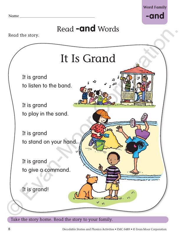 Aperçu du contenu 3_Decodable Stories and Phonics Activities, Level B, Grade 1 - 2 Workbook