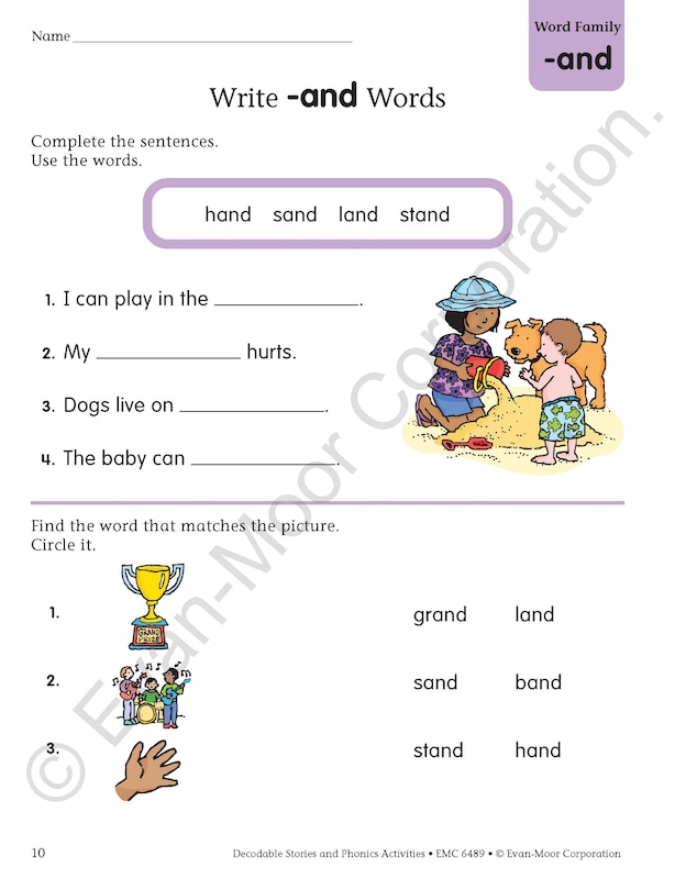 Aperçu du contenu 5_Decodable Stories and Phonics Activities, Level B, Grade 1 - 2 Workbook