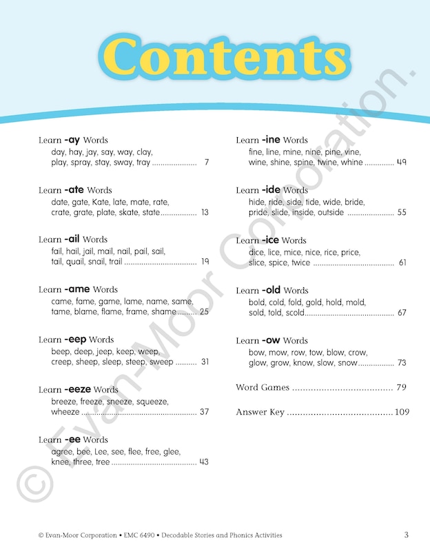 Sample content_Decodable Stories and Phonics Activities, Level C, Grade 1 - 2 Workbook