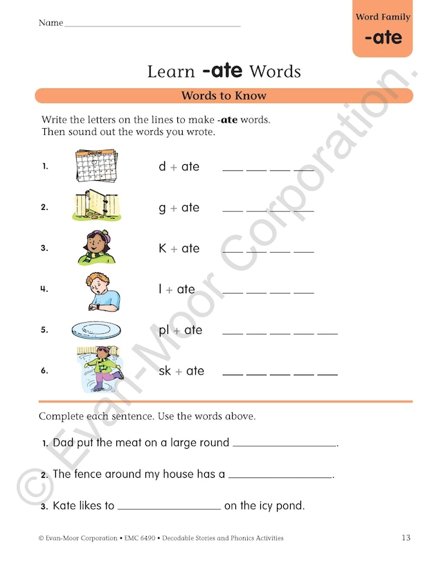 Sample content 2_Decodable Stories and Phonics Activities, Level C, Grade 1 - 2 Workbook