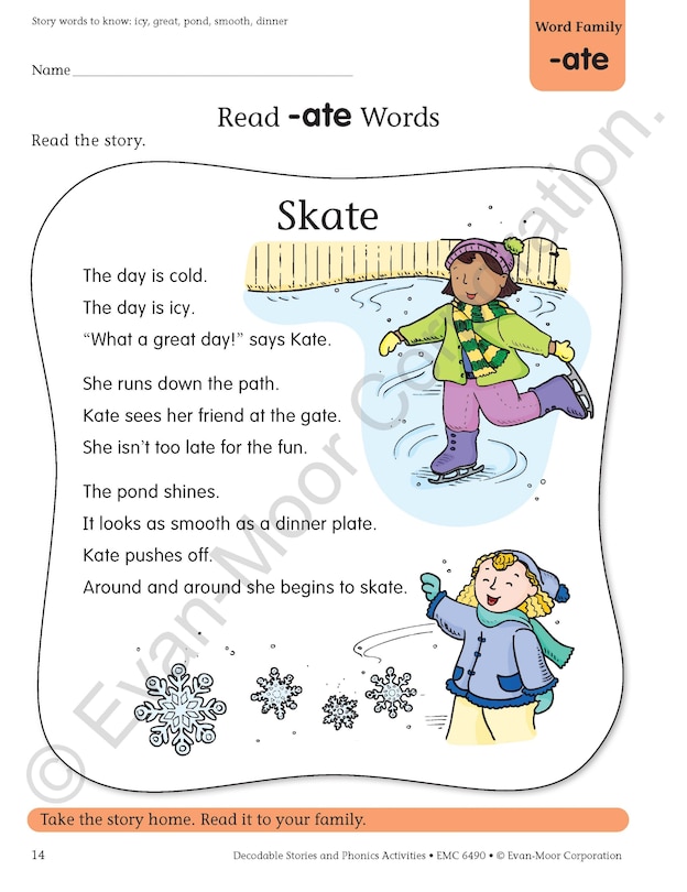 Sample content 3_Decodable Stories and Phonics Activities, Level C, Grade 1 - 2 Workbook