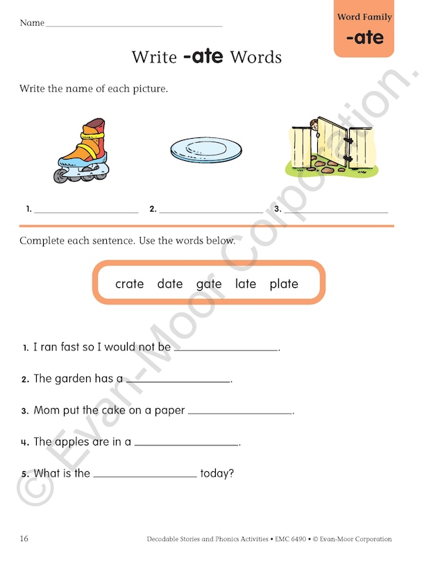 Sample content 5_Decodable Stories and Phonics Activities, Level C, Grade 1 - 2 Workbook