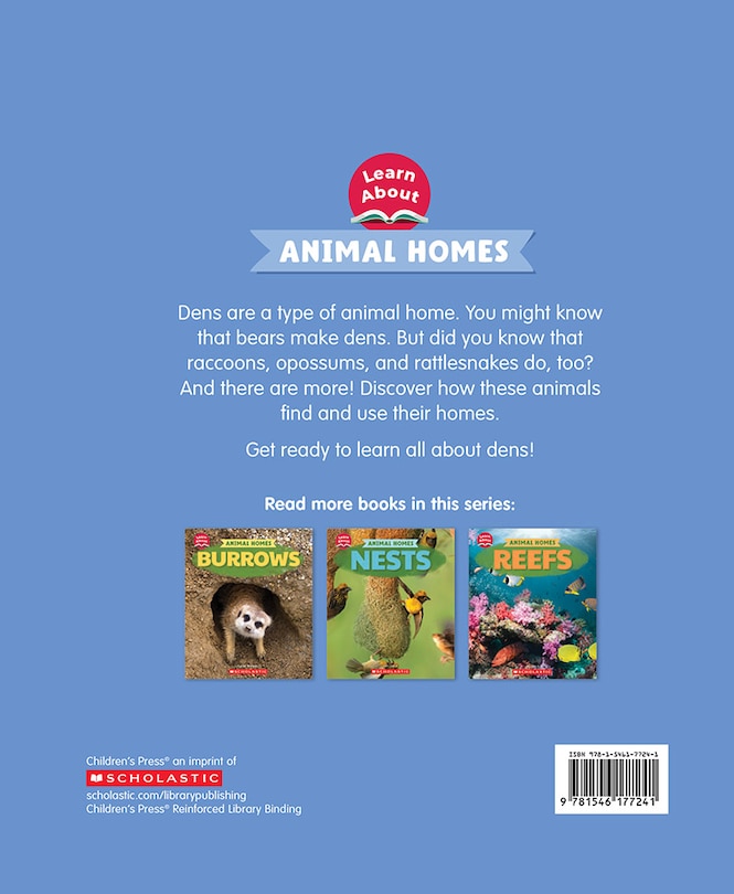 Couverture arrière_Dens (Learn About: Animal Homes)
