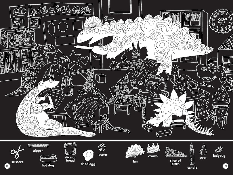 Sample content 3_Dinosaur Hidden Pictures Puzzles to Highlight