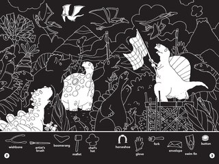 Sample content 5_Dinosaur Hidden Pictures Puzzles to Highlight