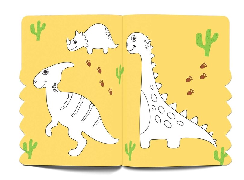 Sample content 2_Dinosaurs - Coloring and Sticker Activity Book (With 150+ Stickers)