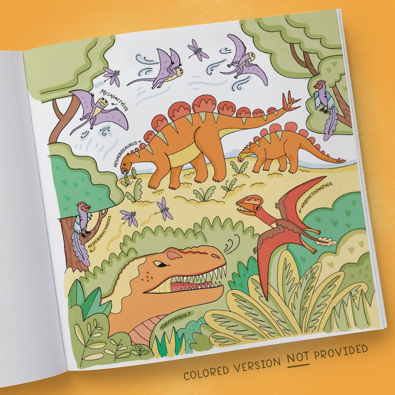 Aper&ccedil;u du contenu 4_Dinosaurs Coloring Book