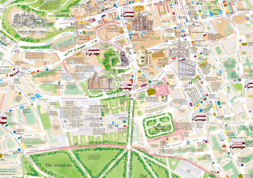 Sample content 3_Discovering Edinburgh Illustrated Map