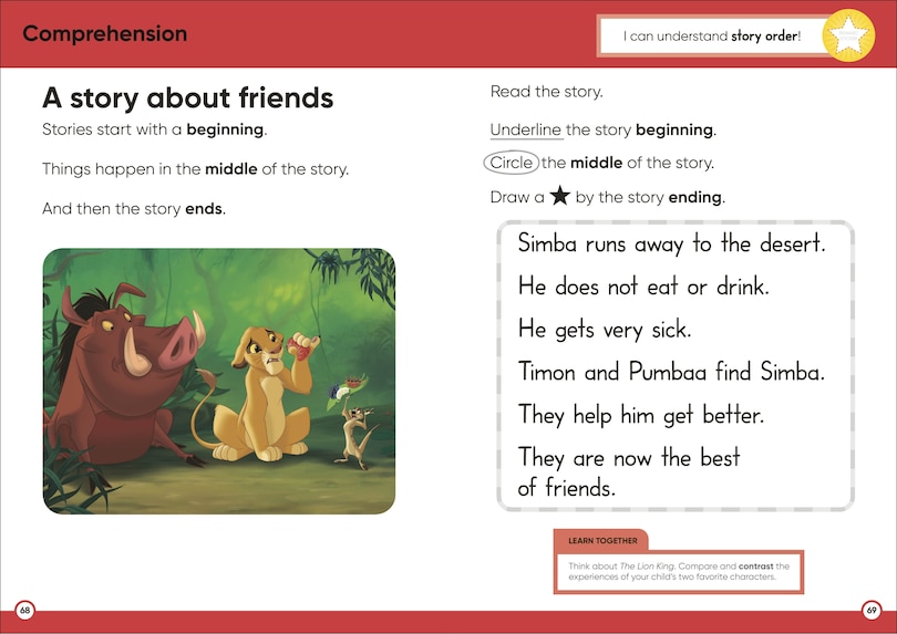 Sample content 3_Disney Learning Big Workbook Kindergarten