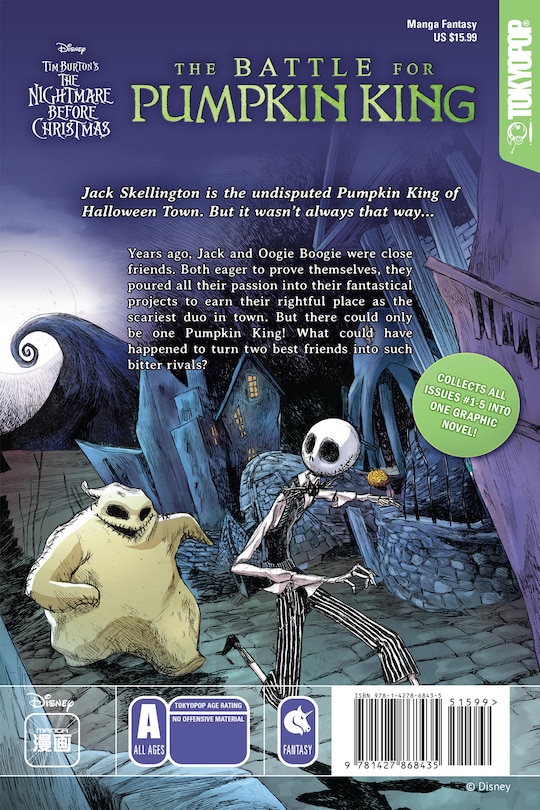 Couverture arrière_Disney Manga: Tim Burton's The Nightmare Before Christmas - The Battle for Pumpkin King