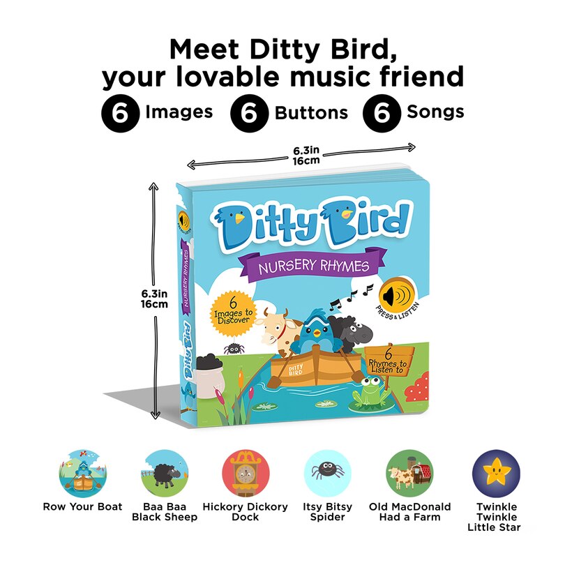 Ditty Bird | Nursery Rhymes | Interactive Musical Sound Book For ...