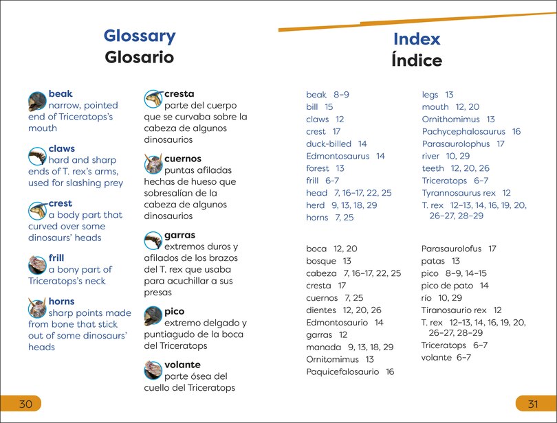 Aper&ccedil;u du contenu_DK Super Readers Level 1 English-Spanish Bilingual Dinosaur's Day - El d&iacute;a de un dinosaurio