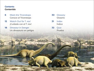 Aper&ccedil;u du contenu 3_DK Super Readers Level 1 English-Spanish Bilingual Dinosaur's Day - El d&iacute;a de un dinosaurio