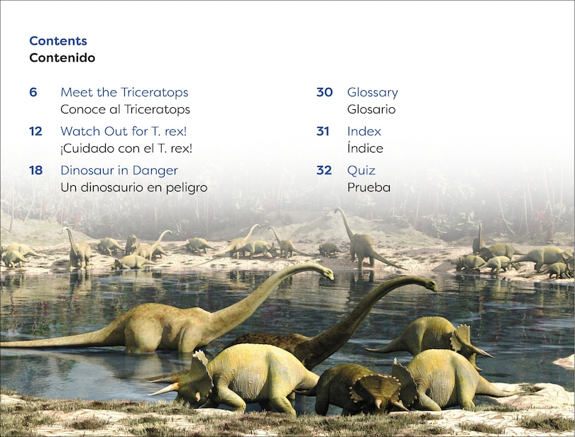 Aper&ccedil;u du contenu 3_DK Super Readers Level 1 English-Spanish Bilingual Dinosaur's Day - El d&iacute;a de un dinosaurio