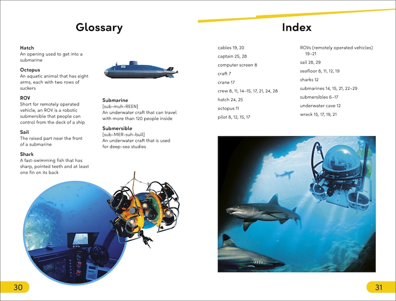 Aper&ccedil;u du contenu_DK Super Readers Level 2 Submarines and Submersibles