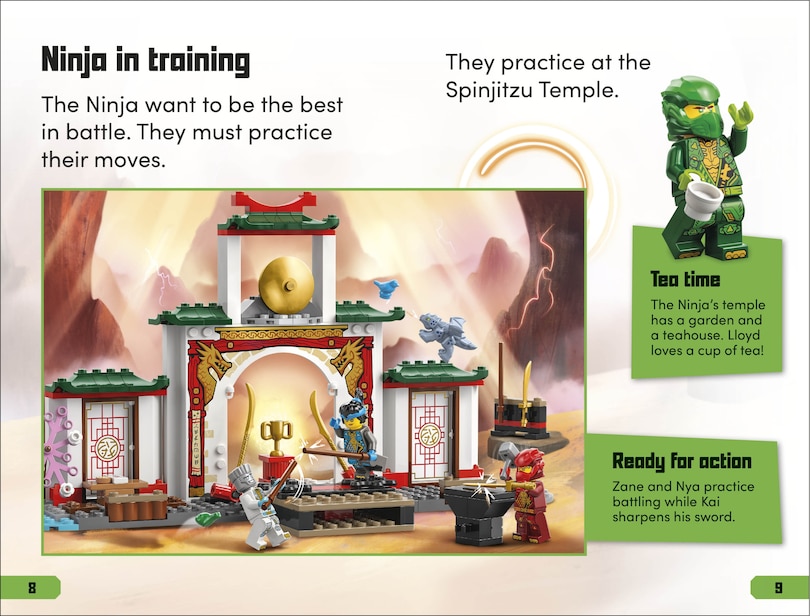 Aper&ccedil;u du contenu 2_DK Super Readers Level 2 LEGO NINJAGO Dragons Rising Battle Ready!