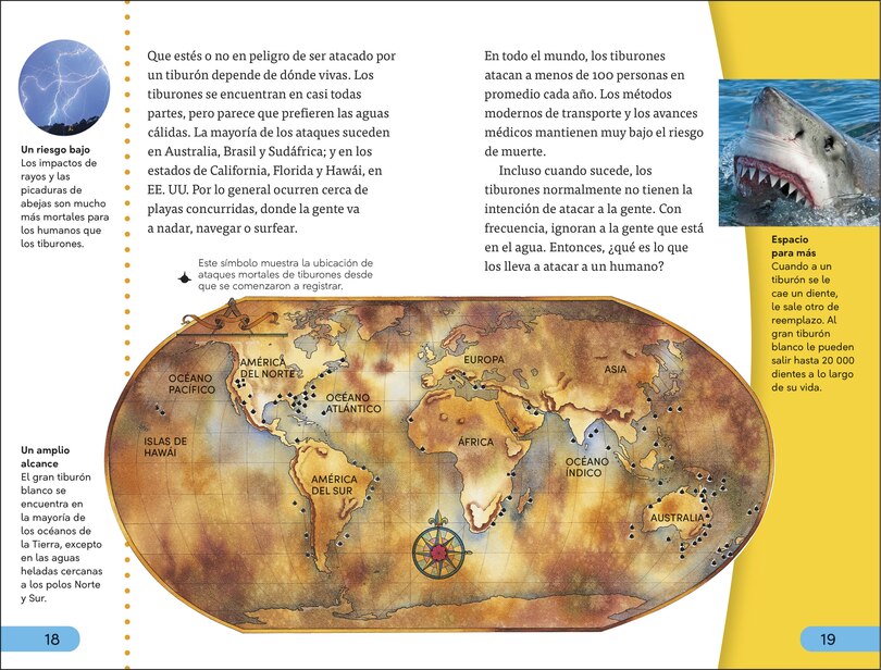 Sample content 3_DK Super Readers Level 4 Spanish Translation Shark Attack - Ataques de tiburones