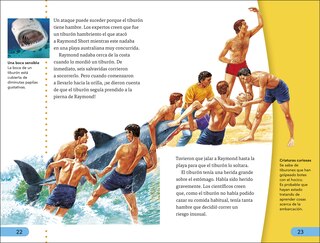Sample content 4_DK Super Readers Level 4 Spanish Translation Shark Attack - Ataques de tiburones