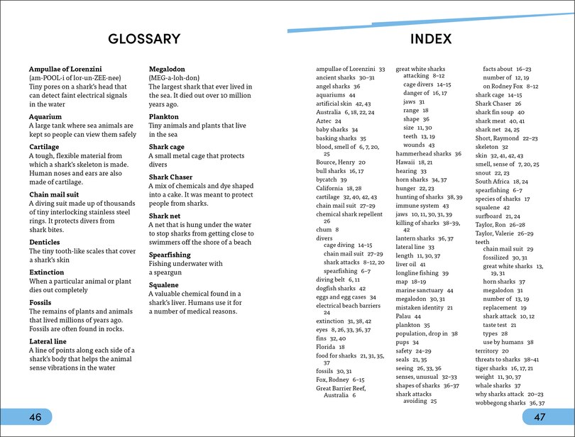 Aper&ccedil;u du contenu_DK Super Readers Level 4 Shark Attack