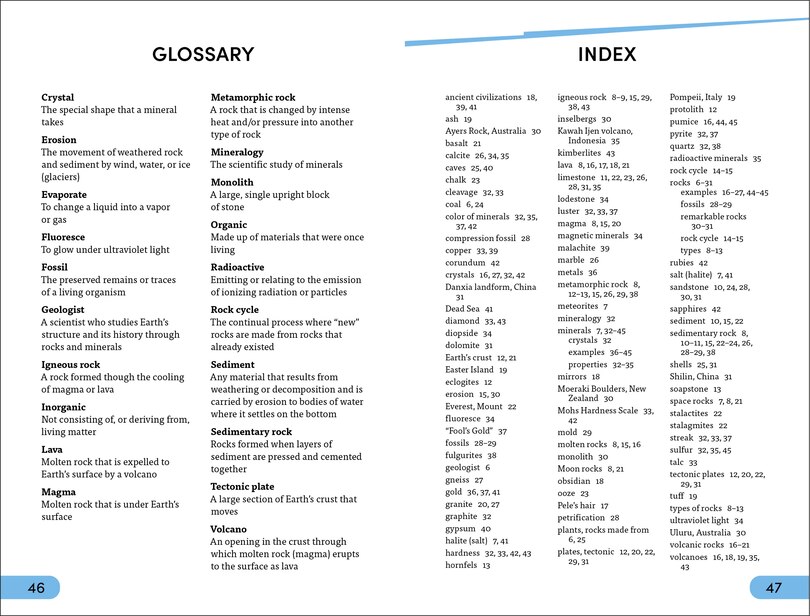 Aper&ccedil;u du contenu_DK Super Readers Level 4 Rocks and Minerals