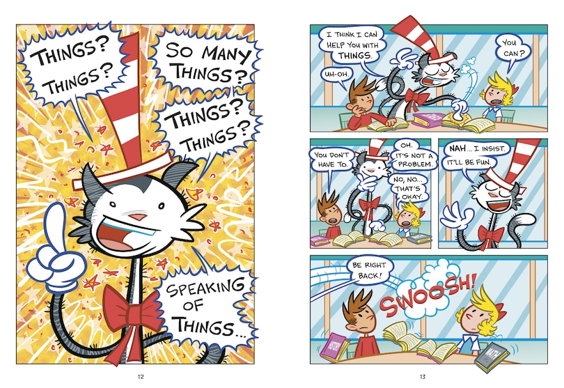 Sample content_Dr. Seuss Graphic Novel: Thing One and Thing Two Have Homework to Do