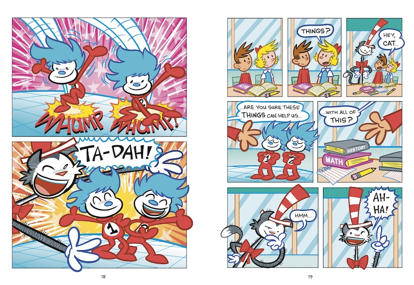 Sample content 2_Dr. Seuss Graphic Novel: Thing One and Thing Two Have Homework to Do