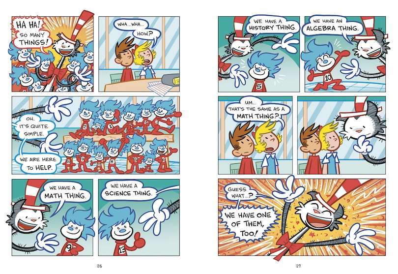 Sample content 3_Dr. Seuss Graphic Novel: Thing One and Thing Two Have Homework to Do