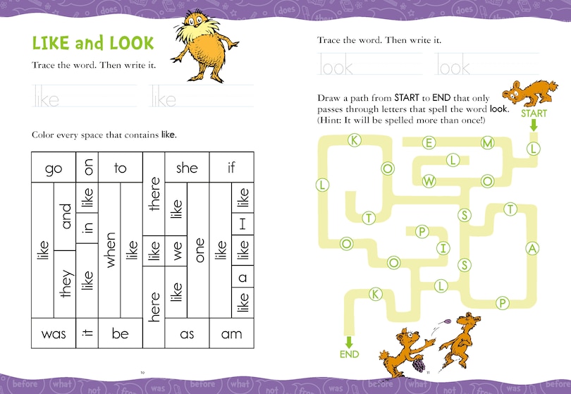 Sample content 2_Dr. Seuss Sight Words Level 1 Workbook