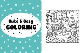 Aper&ccedil;u du contenu_Draw me! Color me!: Cute & Cozy Home