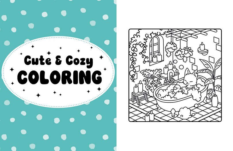 Aper&ccedil;u du contenu_Draw me! Color me!: Cute & Cozy Home