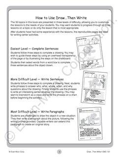 Aperçu du contenu_Draw…Then Write, Grade 1 - 3 Teacher Resource