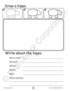 Aperçu du contenu 3_Draw…Then Write, Grade 1 - 3 Teacher Resource