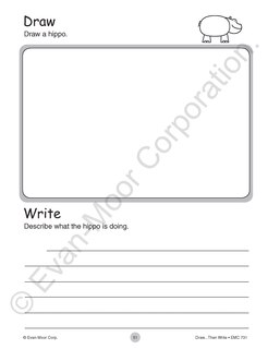 Aperçu du contenu 4_Draw…Then Write, Grade 1 - 3 Teacher Resource