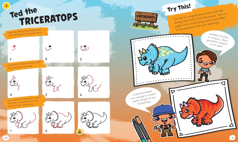 Sample content 4_Draw with Art for Kids Hub Dinosaurs