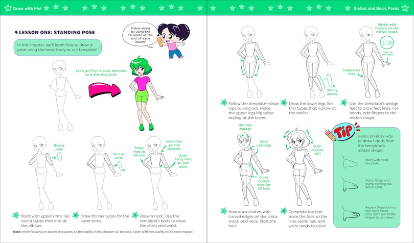 Sample content 5_Draw with Mei: How to Draw Anime Characters