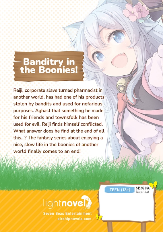 Back cover_Drugstore in Another World: The Slow Life of a Cheat Pharmacist (Light Novel) Vol. 8