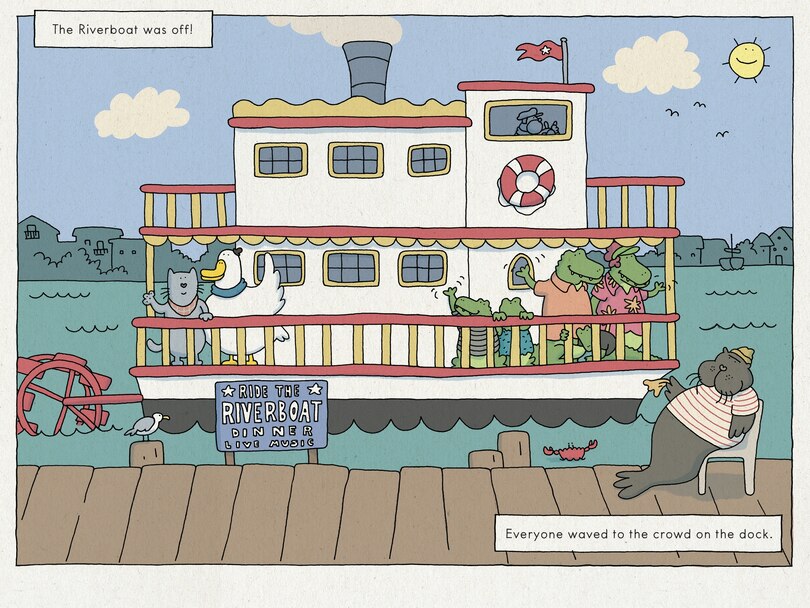 Sample content_Duck and Cat Ride the Riverboat