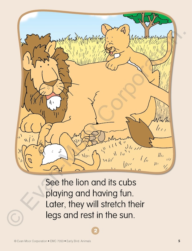 Aperçu du contenu 3_Early Bird: Animals, Age 4 - 5 Workbook