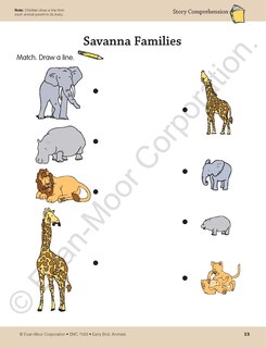 Aperçu du contenu 4_Early Bird: Animals, Age 4 - 5 Workbook