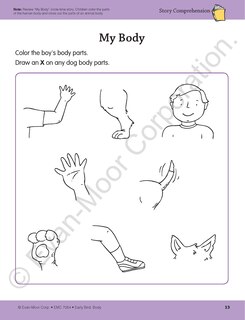 Aperçu du contenu 5_Early Bird: Body, Age 4 - 5 Workbook